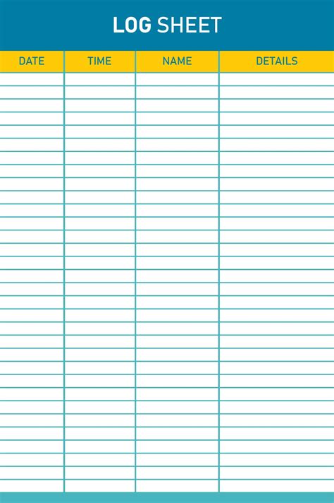 Printable Log Sheets