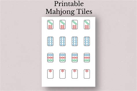 Printable Mahjong Tiles