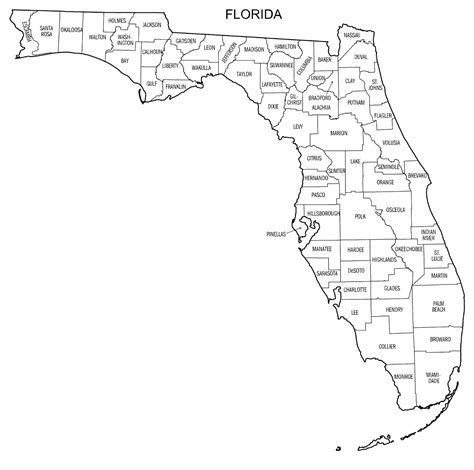 Printable Map Florida