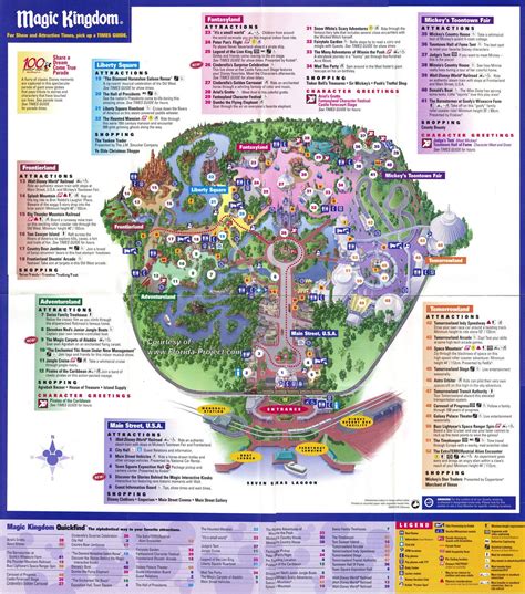 Printable Map Magic Kingdom