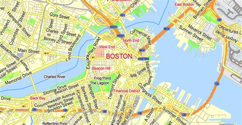 Printable Map Of Boston Ma
