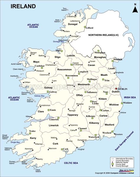 Printable Map Of Ireland