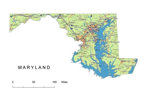 Printable Map Of Maryland