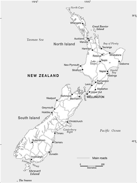 Printable Map Of New Zealand