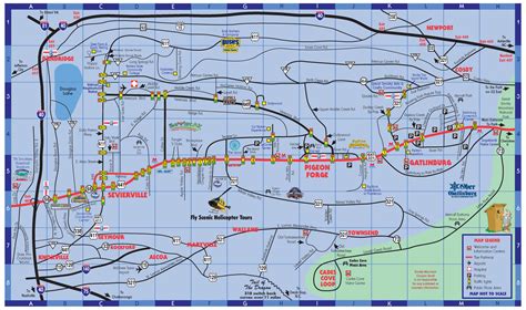 Printable Map Of Pigeon Forge Tn