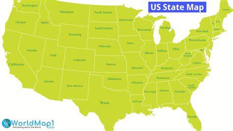 Printable Map Of The United States With State Names
