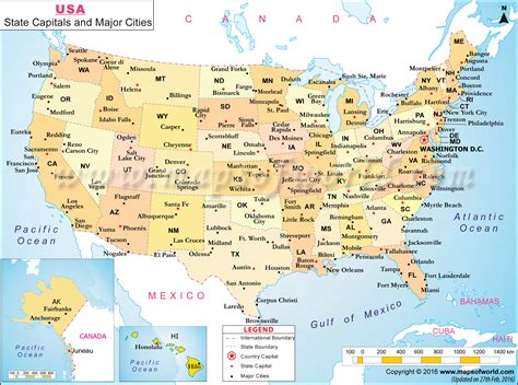 Printable Map Of United States With Cities