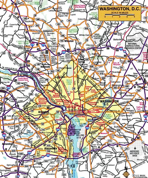 Printable Map Of Washington Dc Area