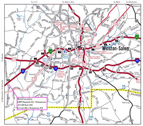 Printable Map Of Winston Salem Nc