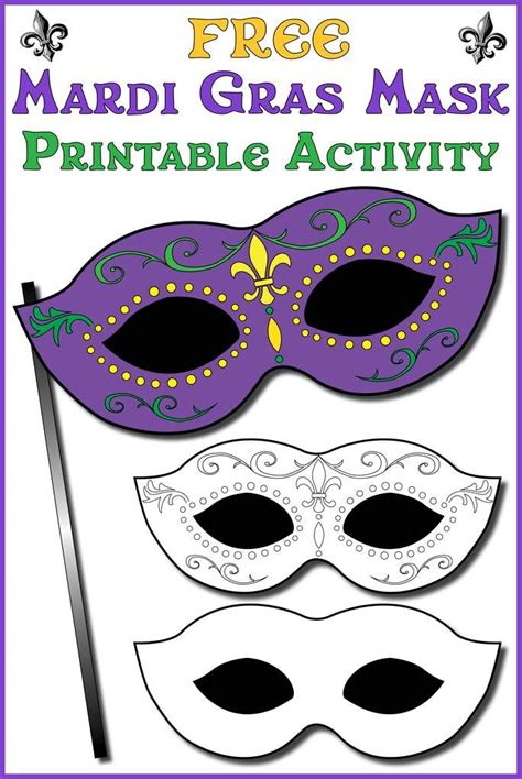 Printable Mardi Gras Mask Template