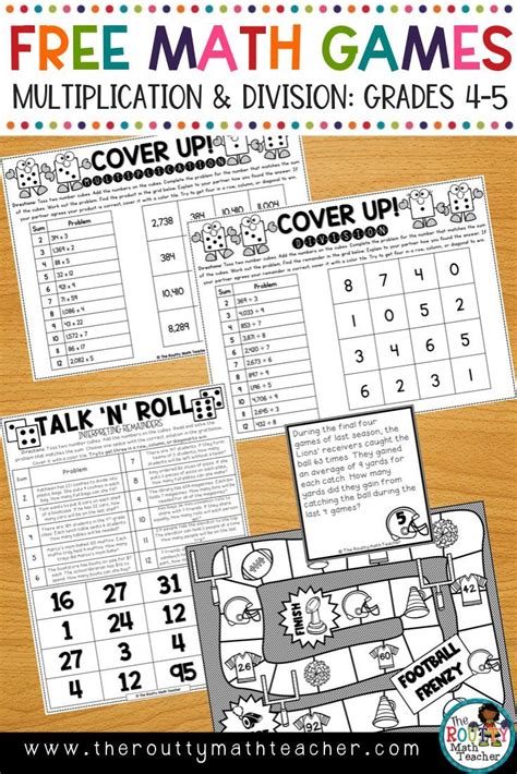 Printable Math Games For 5th Graders