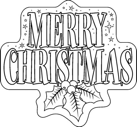 Printable Merry Christmas Coloring Pages