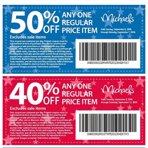 Printable Michaels Coupons