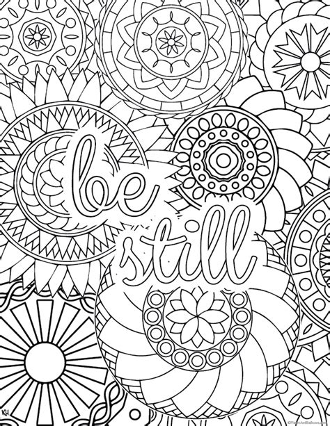 Printable Mindful Coloring Pages