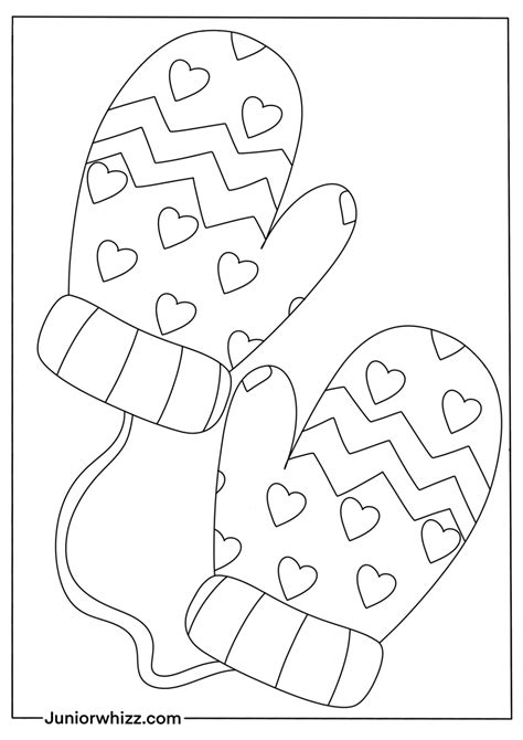 Printable Mitten Coloring Page