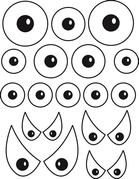 Printable Monster Eyeballs