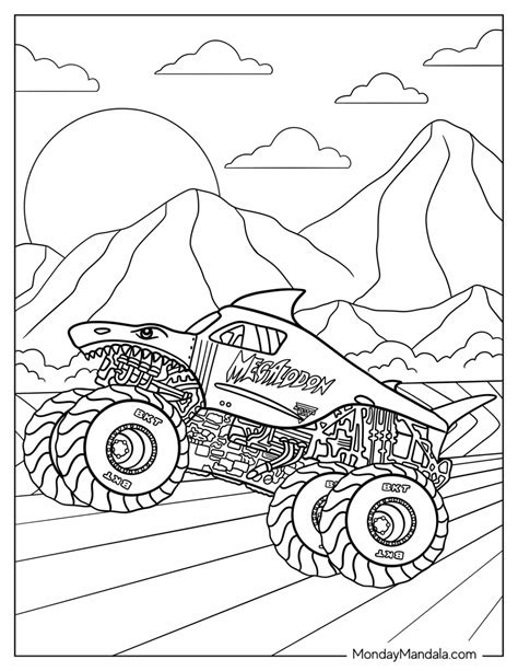Printable Monster Jam Monster Truck Coloring Pages
