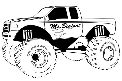 Printable Monster Truck Coloring Pages