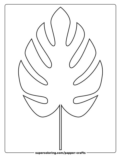 Printable Monstera Leaf Outline