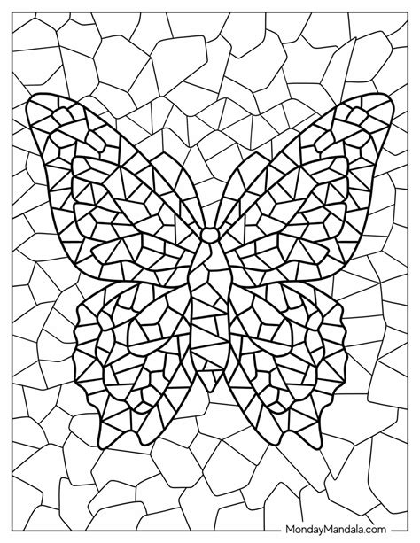 Printable Mosaic Coloring Sheets