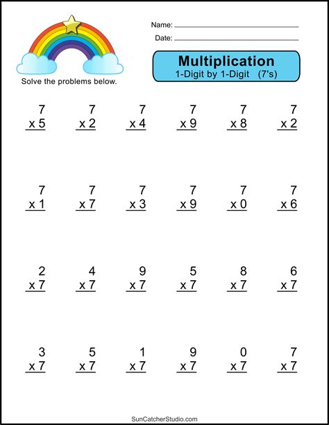 Printable Multiplication Worksheets Free