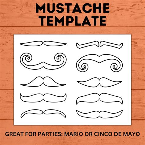 Printable Mustache Template