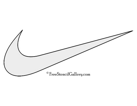Printable Nike Swoosh Outline