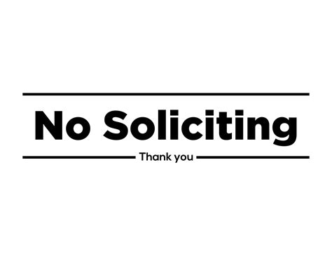 Printable No Solicitors Sign
