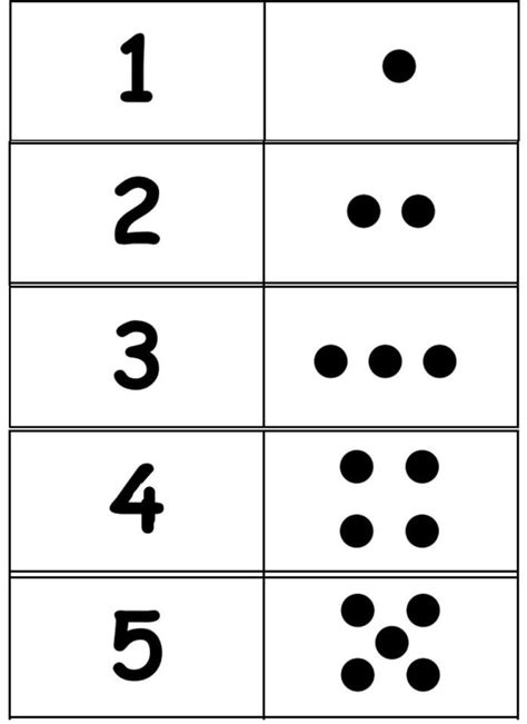 Printable Number Dot Cards