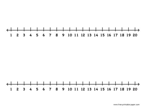 Printable Number Line 1 20