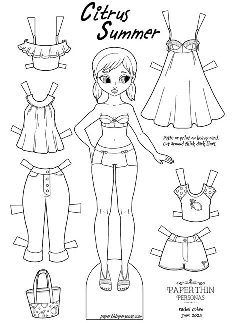 Printable Paper Doll Templates