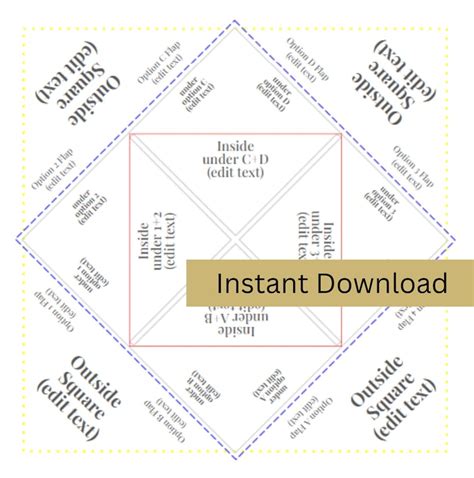 Printable Paper Fortune Teller Template