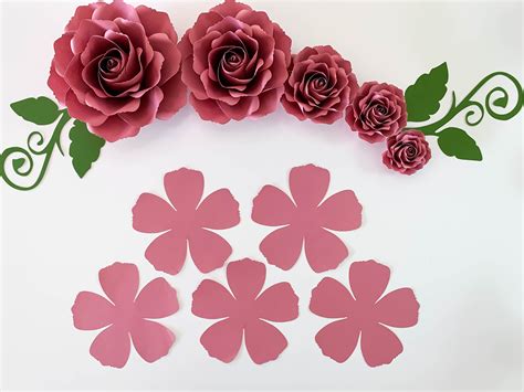 Printable Paper Rose Template