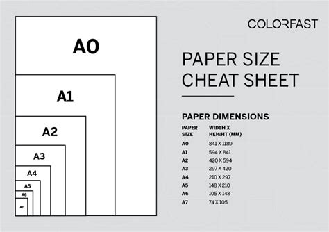 Printable Paper Sizes