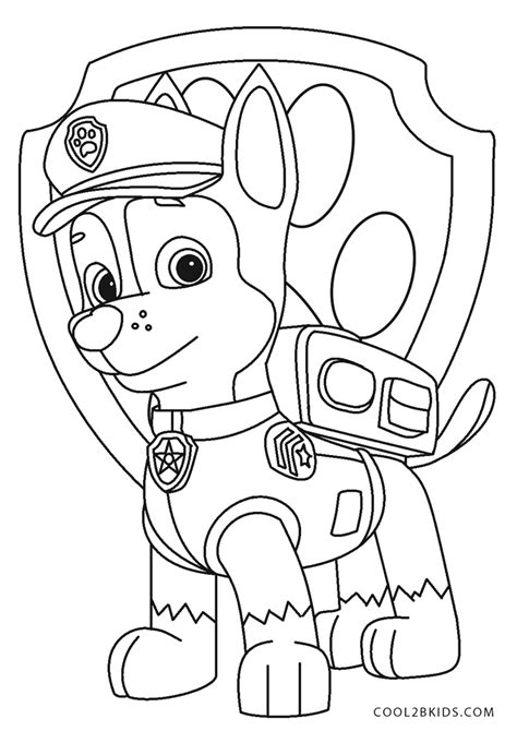 Printable Paw Patrol Color Pages