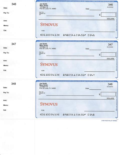 Printable Personal Checks