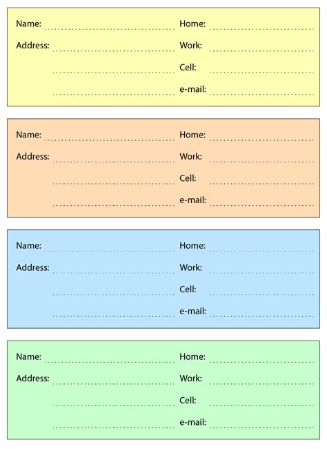 Printable Phone Book