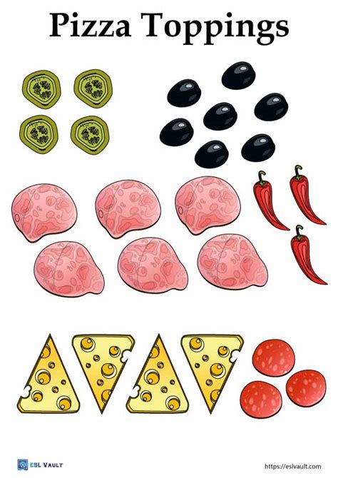 Printable Pizza Toppings