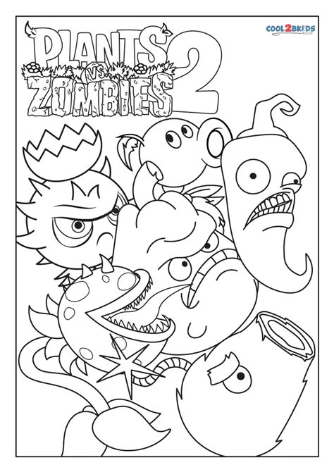 Printable Plants Vs Zombies 2 Coloring Pages