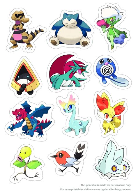 Printable Pokemon Stickers