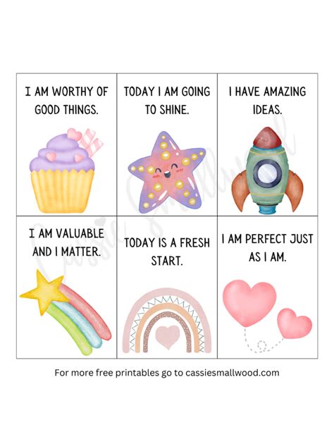 Printable Positive Affirmations For Students
