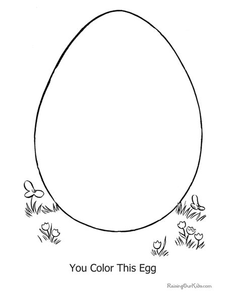 Printable Preschool Easter Egg Coloring Pages