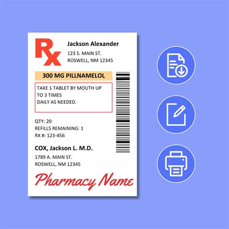 Printable Prescription Labels