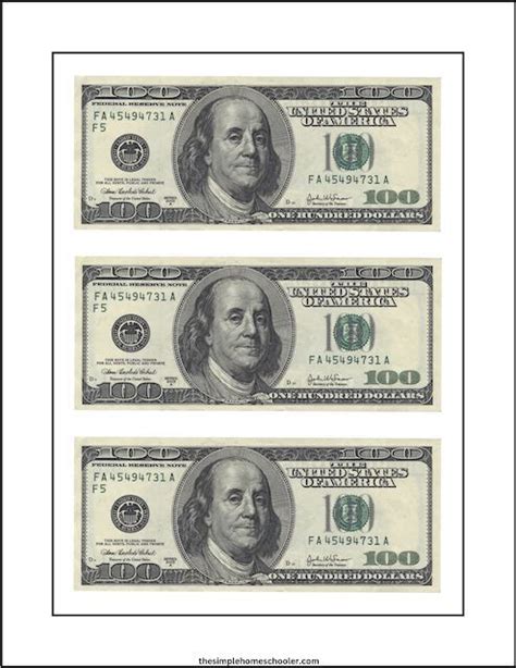 Printable Prop Money Front And Back 100 Dollar Bill