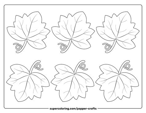 Printable Pumpkin Leaf Template