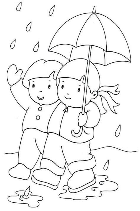 Printable Rainy Day Coloring Pages