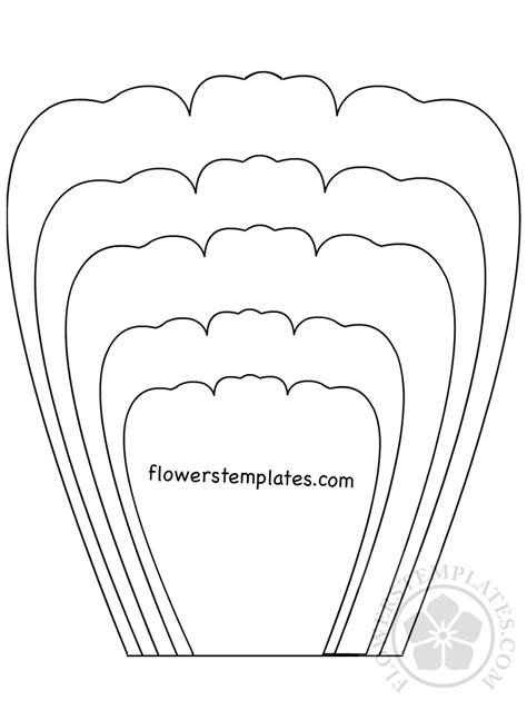Printable Rose Petal Template