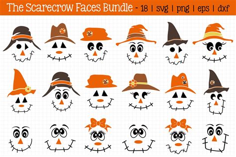 Printable Scarecrow Face Patterns