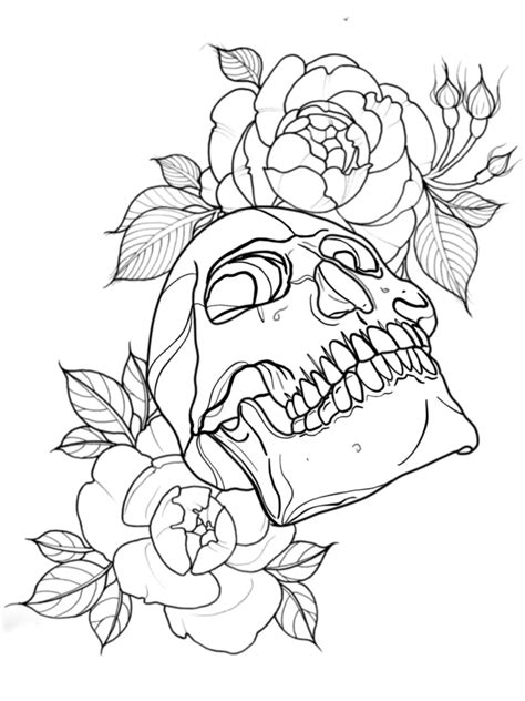 Printable Skull Tattoo Stencils