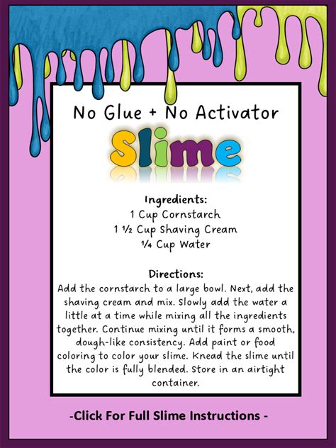 Printable Slime Recipe